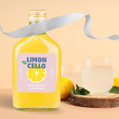 Hausgemachte Liebe Moderne rosa Kraft Limoncello L Quadratischer Aufkleber