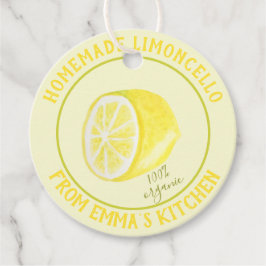 Hausgemachte Limoncello - 100% Bio Geschenkanhänger