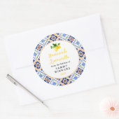 hausgemachte Limoncello-Getränkekennzeichnung Runder Aufkleber (Umschlag)