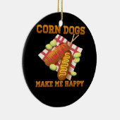 Hausgemachte Maishunde machen mich glücklich, Hot  Keramik Ornament (Rechts)
