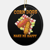 Hausgemachte Maishunde machen mich glücklich, Hot Keramik Ornament (Links)