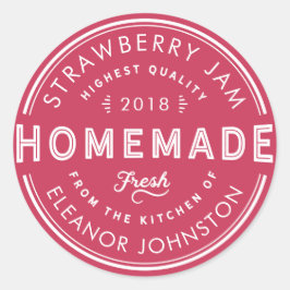 Hausgemachte Marmelade / Gelely Label Fresh aus Ih Runder Aufkleber