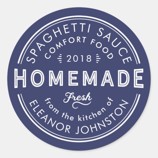 hausgemachte Marmelade / Jelly / Sauces Kitchen La Runder Aufkleber (Vorderseite)