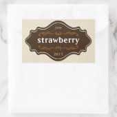 hausgemachte Marmelade mit Vintagem Etikett Rechteckiger Aufkleber (Tasche)