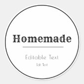 Hausgemachte Minimalistische Aufkleber (Vorderseite)