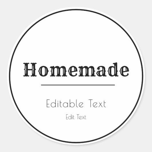 Hausgemachte Minimalistische Aufkleber (Vorderseite)