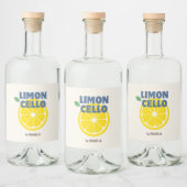 Hausgemachte Modern Creme Liebe Limoncello Liquor Alkoholflaschenetikett (Flaschen)