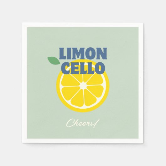 Hausgemachte Moderne Minze Limoncello Liquor Serviette (Vorderseite)