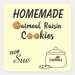 Hausgemachte Oatmehl Raisin Cookie Stickers