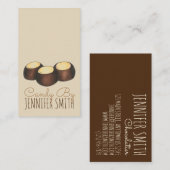 Hausgemachte Ohio Buckeye-Buttercreme aus Erdnuss Visitenkarte (Vorne/Hinten)