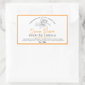 Hausgemachte orange Blütenkerzen Rechteckiger Aufkleber (Tasche)