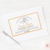 Hausgemachte orange Blütenkerzen Rechteckiger Aufkleber (Umschlag)