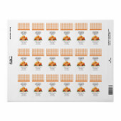 Hausgemachte Orangengelbe mit karierten Mustern Adressaufkleber (Vorne)