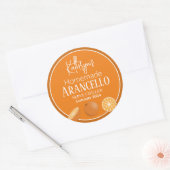 hausgemachte Orangenliköre/Lebensmittel/Produktken Runder Aufkleber (Umschlag)