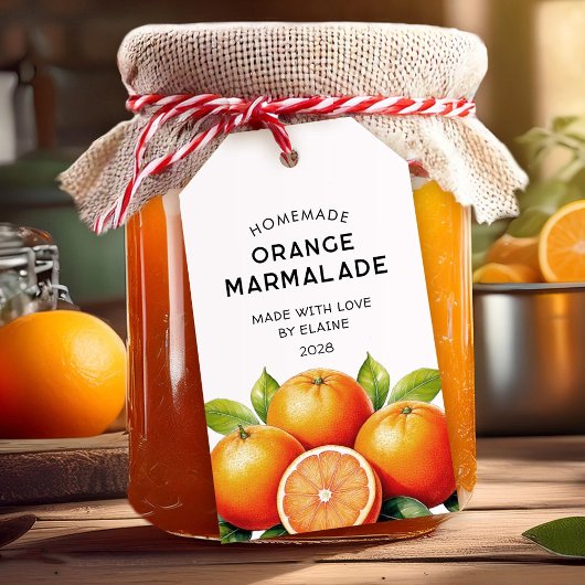 Hausgemachte Orangenmarmelade Geschenkanhänger