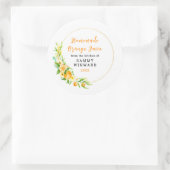 Hausgemachte Orangensaftkonserven Runder Aufkleber (Tasche)