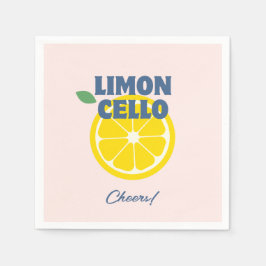 Hausgemachte Pastel Pink Limoncello Liquor Serviette