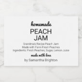 Hausgemachte Peach Maram Custom Kitchenette Pantry Lebensmitteletikett (Einzelnes Label)