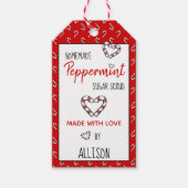 🍭 hausgemachte Pfefferminzzuckerplatte aus Liebe Geschenkanhänger (Vorderseite)