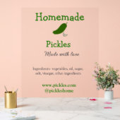 Hausgemachte Pflücke aus Liebe ergänzen Textseite Acrylschild (Hochzeit)