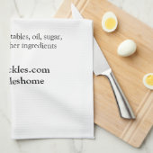 Hausgemachte Pflücke aus Liebe ergänzen Textseite Geschirrtuch (Viertel Falte)