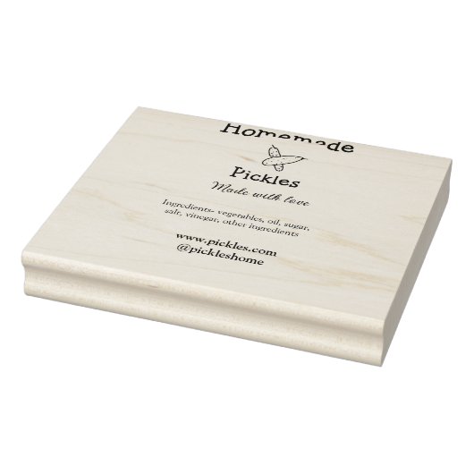 Hausgemachte Pflücke aus Liebe ergänzen Textseite Gummistempel (Stempel)