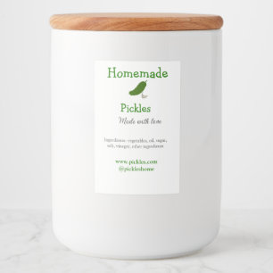 Hausgemachte Pflücke aus Liebe ergänzen Textseite Lebensmitteletikett