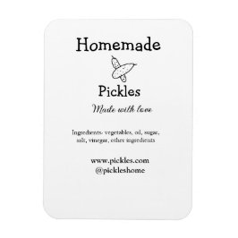 Hausgemachte Pflücke aus Liebe ergänzen Textseite Magnet