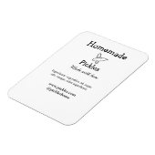 Hausgemachte Pflücke aus Liebe ergänzen Textseite Magnet (Linke Seite)