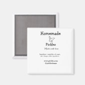 Hausgemachte Pflücke aus Liebe ergänzen Textseite Magnet (Vorderseite/Rückseite)