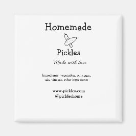 Hausgemachte Pflücke aus Liebe ergänzen Textseite Magnet