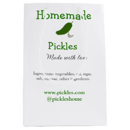 Hausgemachte Pflücke aus Liebe ergänzen Textseite Mittlere Geschenktüte