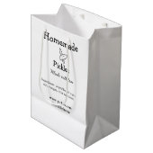 Hausgemachte Pflücke aus Liebe ergänzen Textseite Mittlere Geschenktüte (Vorderseite Schrägansicht)