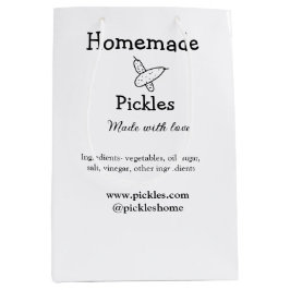 Hausgemachte Pflücke aus Liebe ergänzen Textseite Mittlere Geschenktüte