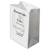 Hausgemachte Pflücke aus Liebe ergänzen Textseite Mittlere Geschenktüte (Rückseite Schrägansicht)