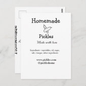 Hausgemachte Pflücke aus Liebe ergänzen Textseite Postkarte (Vorne/Hinten)