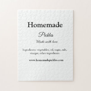 Hausgemachte Pflücke aus Liebe ergänzen Textseite Puzzle