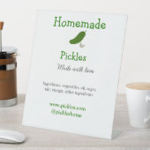 Hausgemachte Pflücke aus Liebe ergänzen Textseite Sockelschild (In Situ)