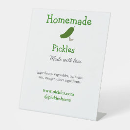 Hausgemachte Pflücke aus Liebe ergänzen Textseite Sockelschild