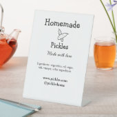 Hausgemachte Pflücke aus Liebe ergänzen Textseite Sockelschild (In Situ)