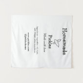 Hausgemachte Pflücke aus Liebe ergänzen Textseite Wandteppich (Vorderseite (Horizontal))