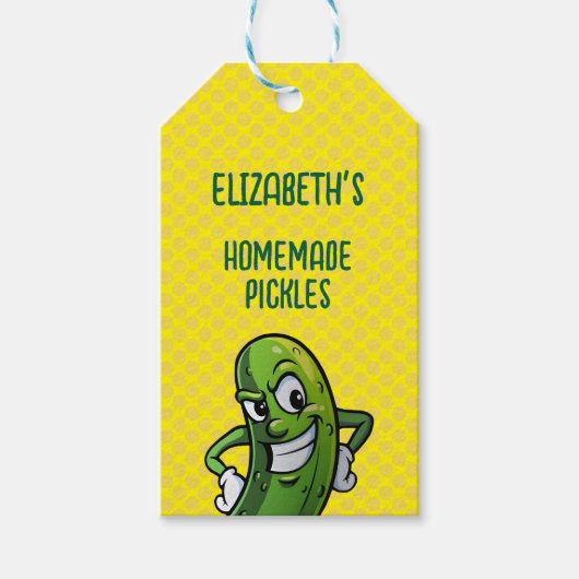 Hausgemachte Pickles Geschenkanhänger (Vorderseite)