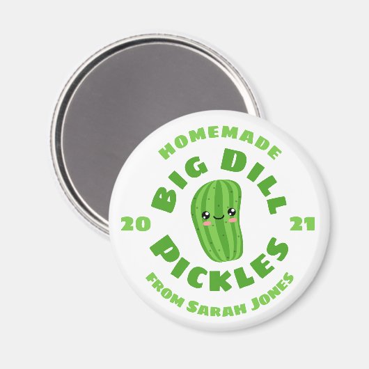 Hausgemachte Pickles Magnet (Vorderseite/Rückseite)