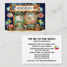 Hausgemachte Pies, Kuchen, Bäckerei-Visitenkarte Visitenkarte