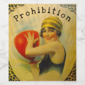 Hausgemachte Promotion Flapper Era Beach Lounge Weinetikett (Einzelnes Label)