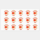 Hausgemachte Red Pepper und Butternut Squash Soup Etiketten (Blatt)