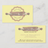 hausgemachte Rezepte Gelb Visitenkarte (Vorne/Hinten)