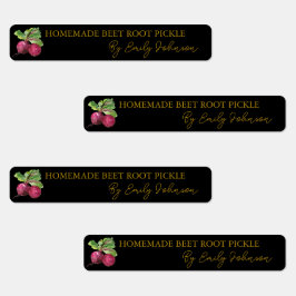 Hausgemachte Rübenwurzel-Siegel Etiketten