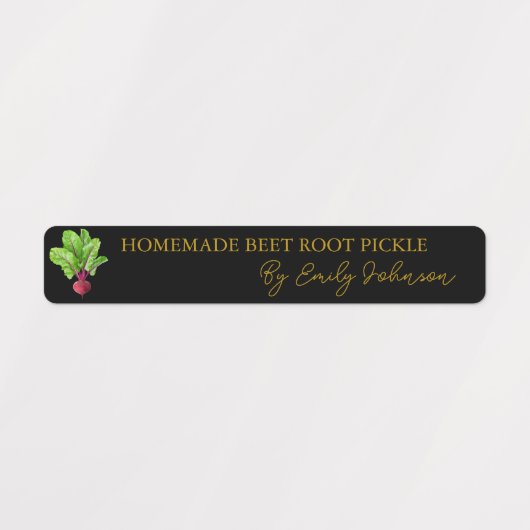 Hausgemachte Rübenwurzel-Siegel Etiketten (Design 1)