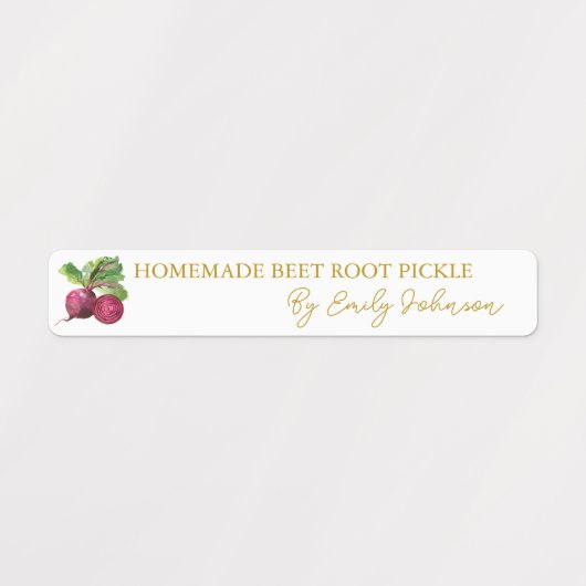 Hausgemachte Rübenwurzel-Siegel Etiketten (Design 1)